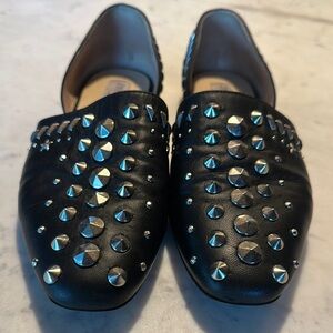 Jimmy Choo Women's Globe Studded Nappa Flats